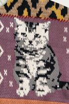 Kapital - 5G Cotton Knit Patchwork BIG Crew Sweater(Cat&Raven) - Mint - Canoe Club