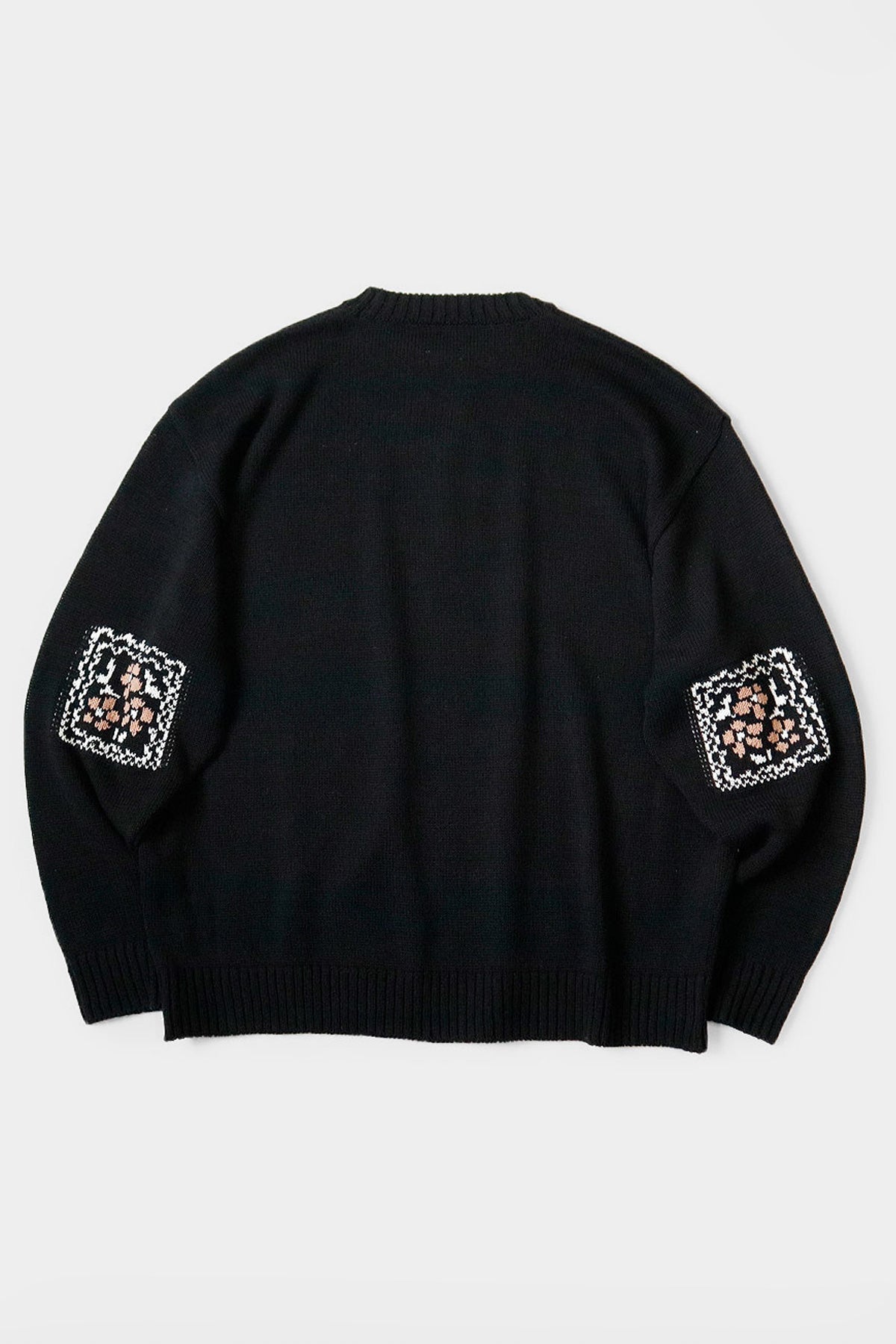 Kapital - 5G Cotton Knit PECKISH RAINBOWY Crew Sweater - Black - Canoe Club