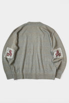 Kapital - 5G Cotton Knit PECKISH RAINBOWY Crew Sweater - Grey - Canoe Club