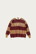 Kapital - 5G Cotton Knit RUGGER Shirt - Brown/Ecru - Canoe Club