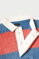 Kapital - 5G Cotton Knit RUGGER Shirt - Sax/Red - Canoe Club