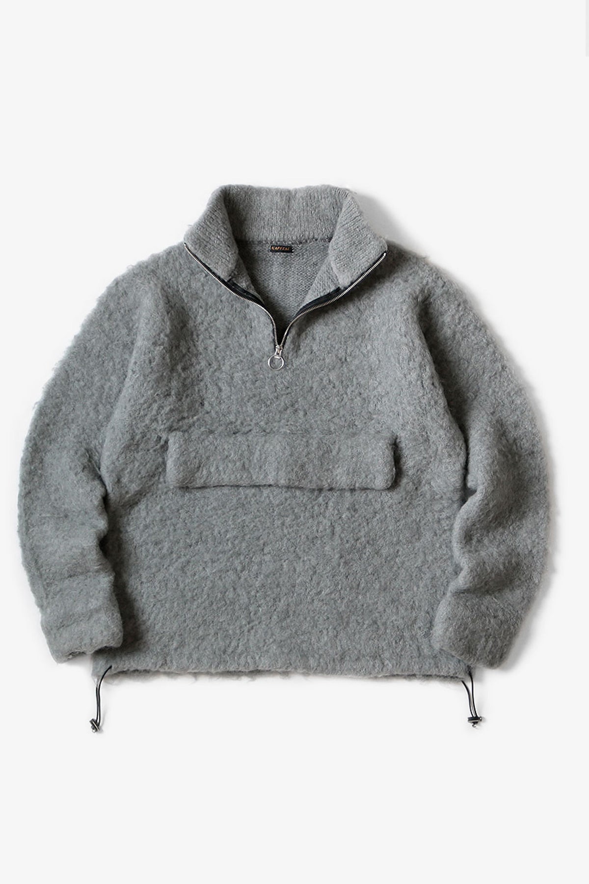 5G Mohair Half ZIP Anorak - Grey