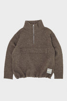 Kapital - 5G Shetland Wool Half ZIP Anorak - Brown - Canoe Club