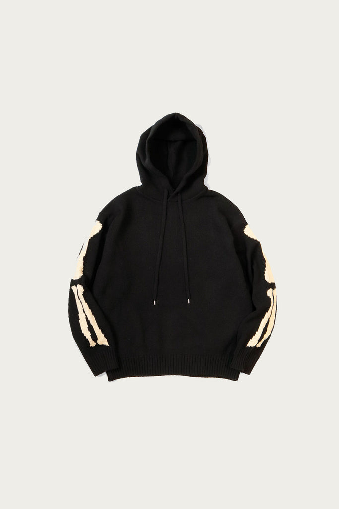 Kapital - 5G Wool BONE Hood Sweater - Black - Canoe Club