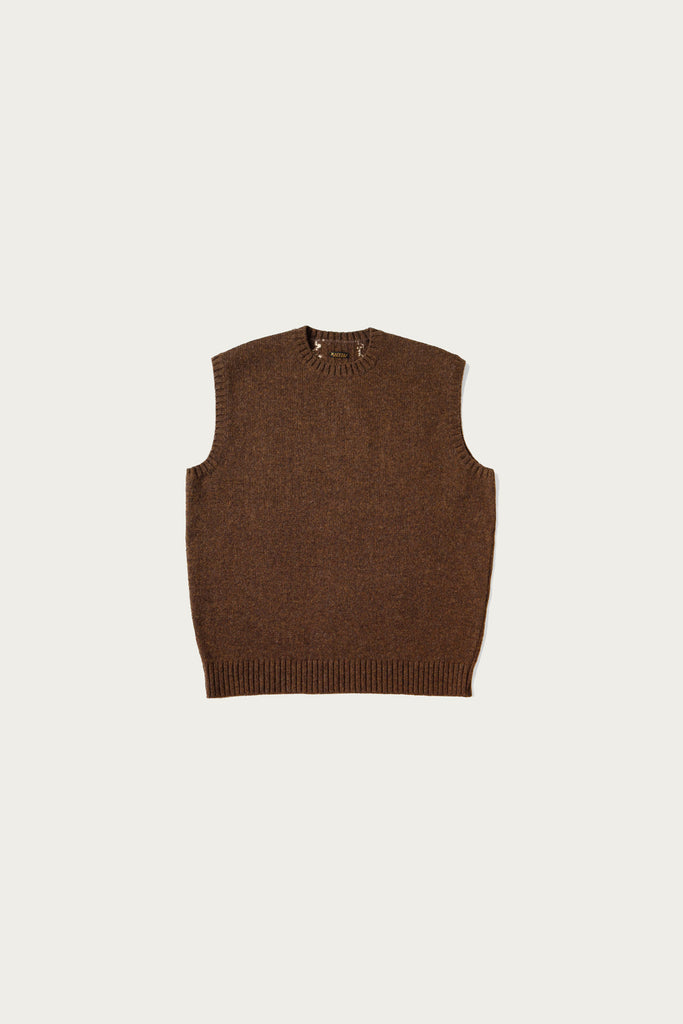 Kapital - 5G Wool BONE Vest - Brown - Canoe Club