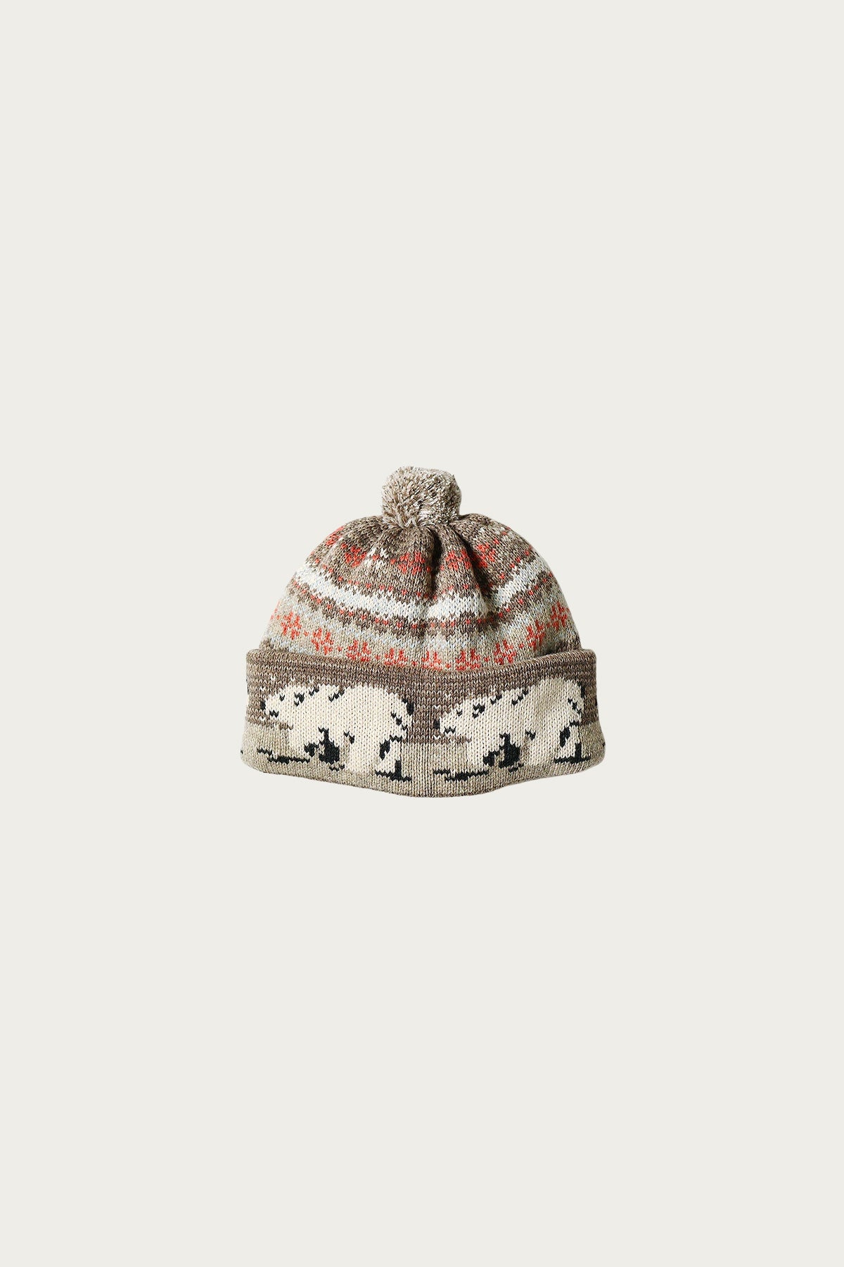 Kapital - 5G Wool WHITE BEAR Knit Cap - Grey - Canoe Club