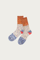 Kapital - 60 Yarns 2 TONES HEEL Socks - Blue - Canoe Club