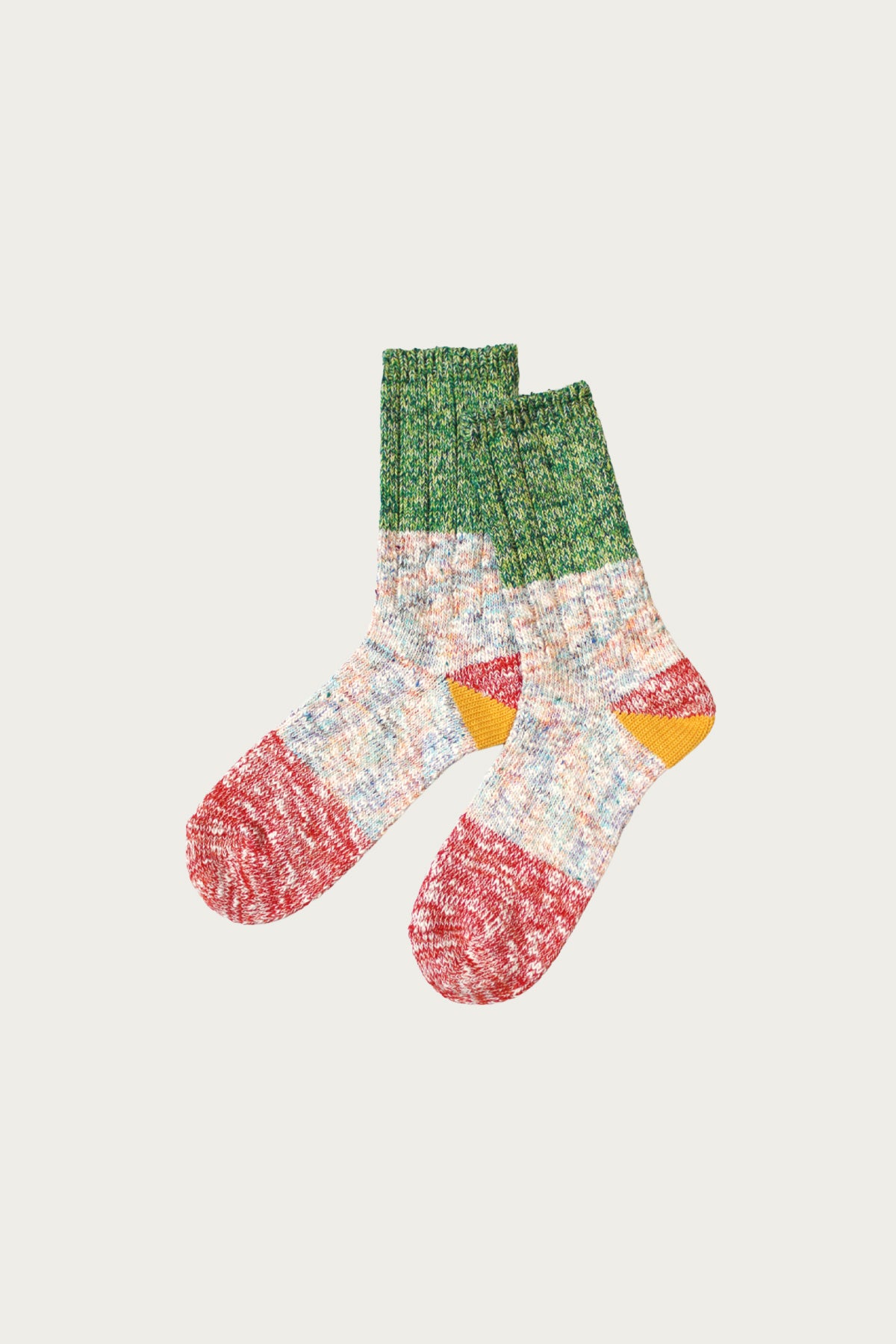 Kapital 60 Yarns 2 TONES HEEL Socks | Red | Canoe Club