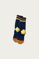 Kapital - 60 Yarns Grandrelle IVY RAINBOWY HAPPY Heel-Hold Socks - Navy - Canoe Club