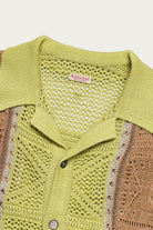 Kapital - 7G Crochet Knit TENNESSEE Aloha Polo - Lime - Canoe Club