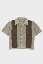 Kapital - 7G Crochet Knit TENNESSEE Aloha Polo - Beige - Canoe Club
