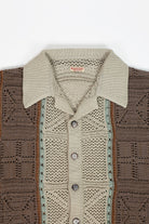 Kapital - 7G Crochet Knit TENNESSEE Aloha Polo - Beige - Canoe Club