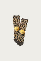 Kapital - 84 Yarns RAINBOWY HAPPY HEEL Leopard Socks - Brown - Canoe Club