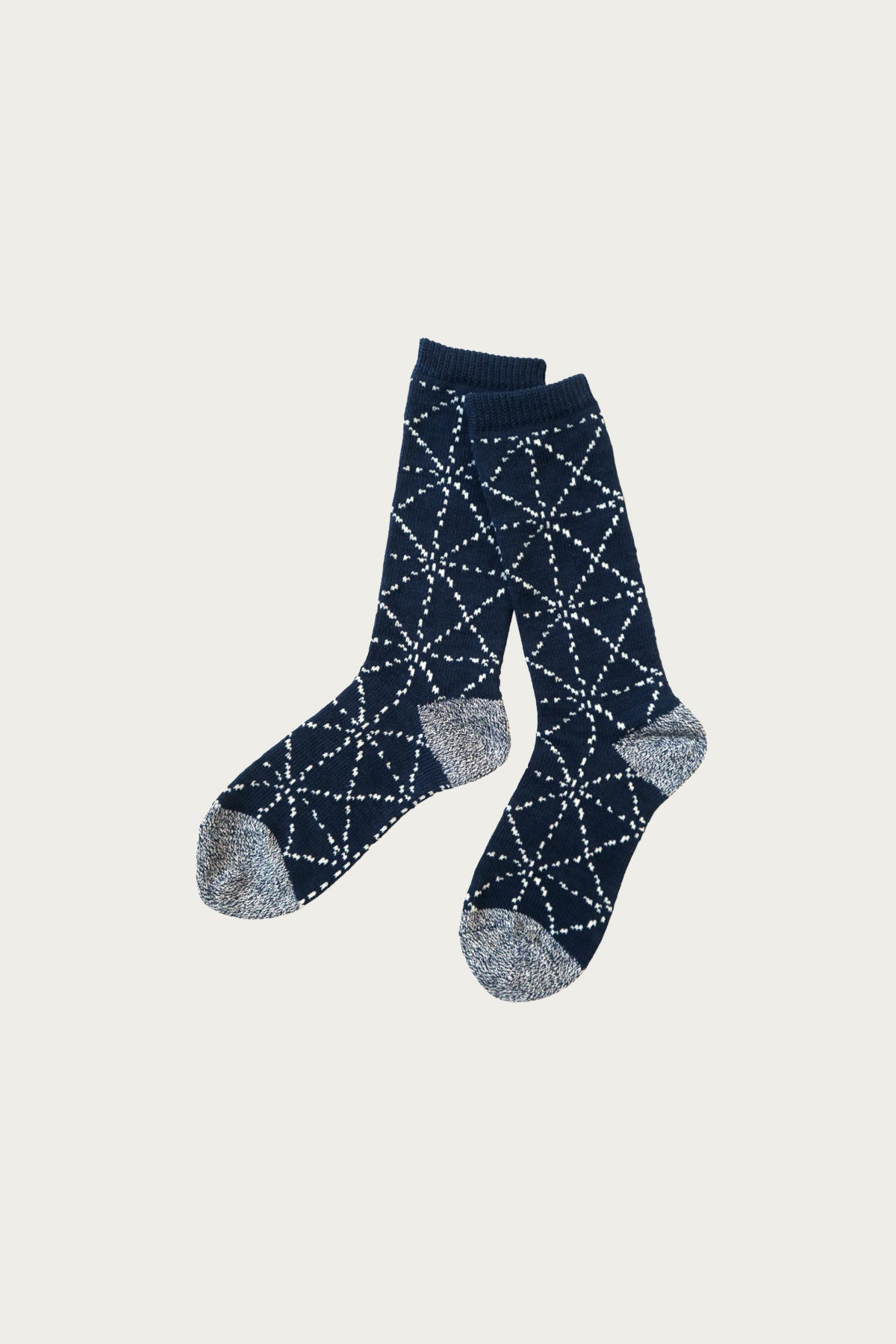 Kapital - 84 Yarns SASHIKO Socks - Navy - Canoe Club