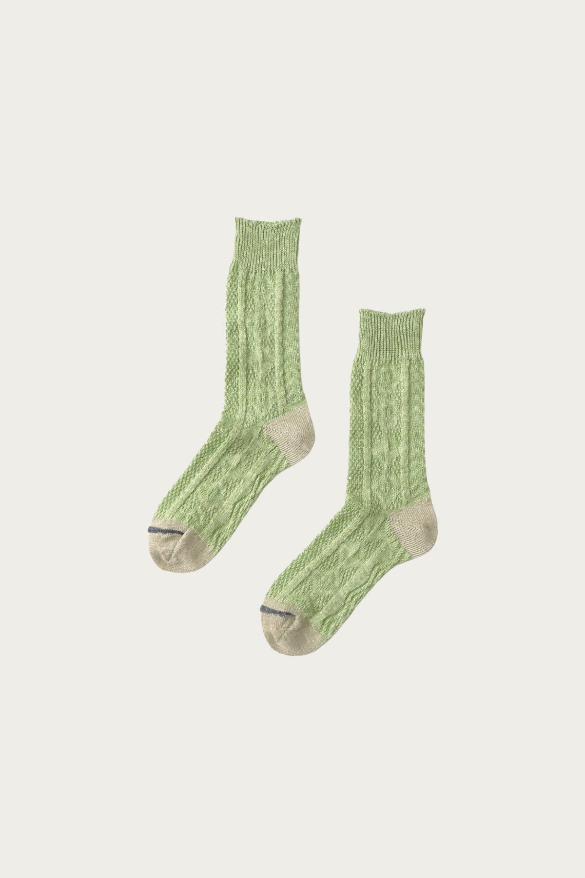Kapital - 96 Yarns Linen Jacquard KUBA Socks - Moss Green - Canoe Club