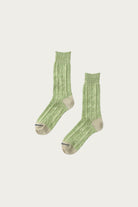 Kapital - 96 Yarns Linen Jacquard KUBA Socks - Moss Green - Canoe Club