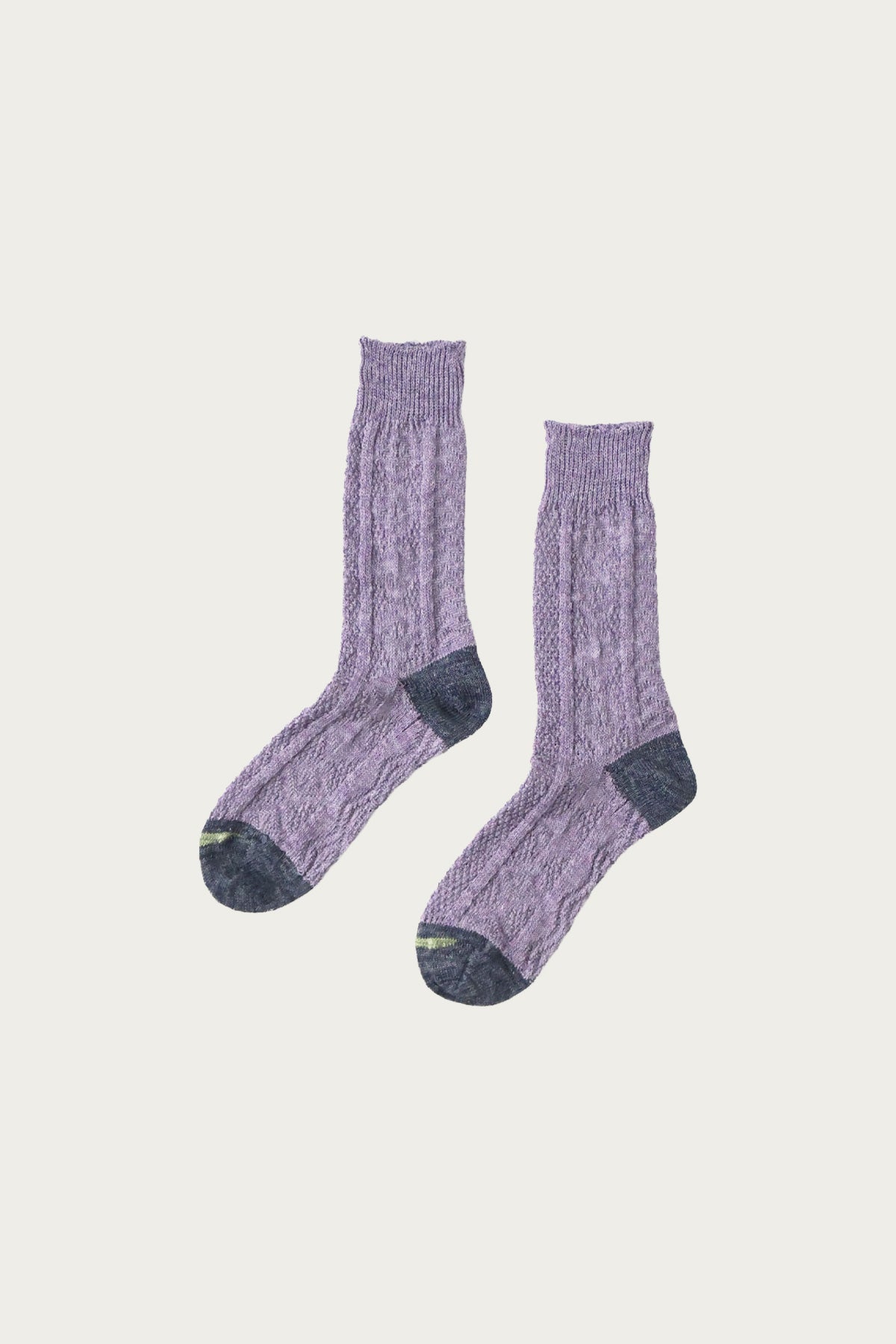 Kapital - 96 Yarns Linen Jacquard KUBA Socks - Purple - Canoe Club