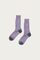 Kapital - 96 Yarns Linen Jacquard KUBA Socks - Purple - Canoe Club