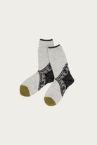 Kapital - 96 Yarns Paisley Bandana Heel Socks - Black - Canoe Club
