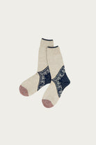 Kapital - 96 Yarns Paisley Bandana Heel Socks - Navy - Canoe Club