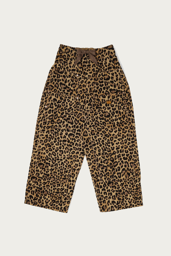 Kapital - Cotton Herringbone Leopard W-Knee Easy Baggy Pants - Brown - Canoe Club