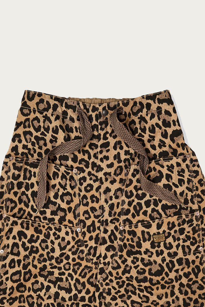 Kapital - Cotton Herringbone Leopard W-Knee Easy Baggy Pants - Brown - Canoe Club