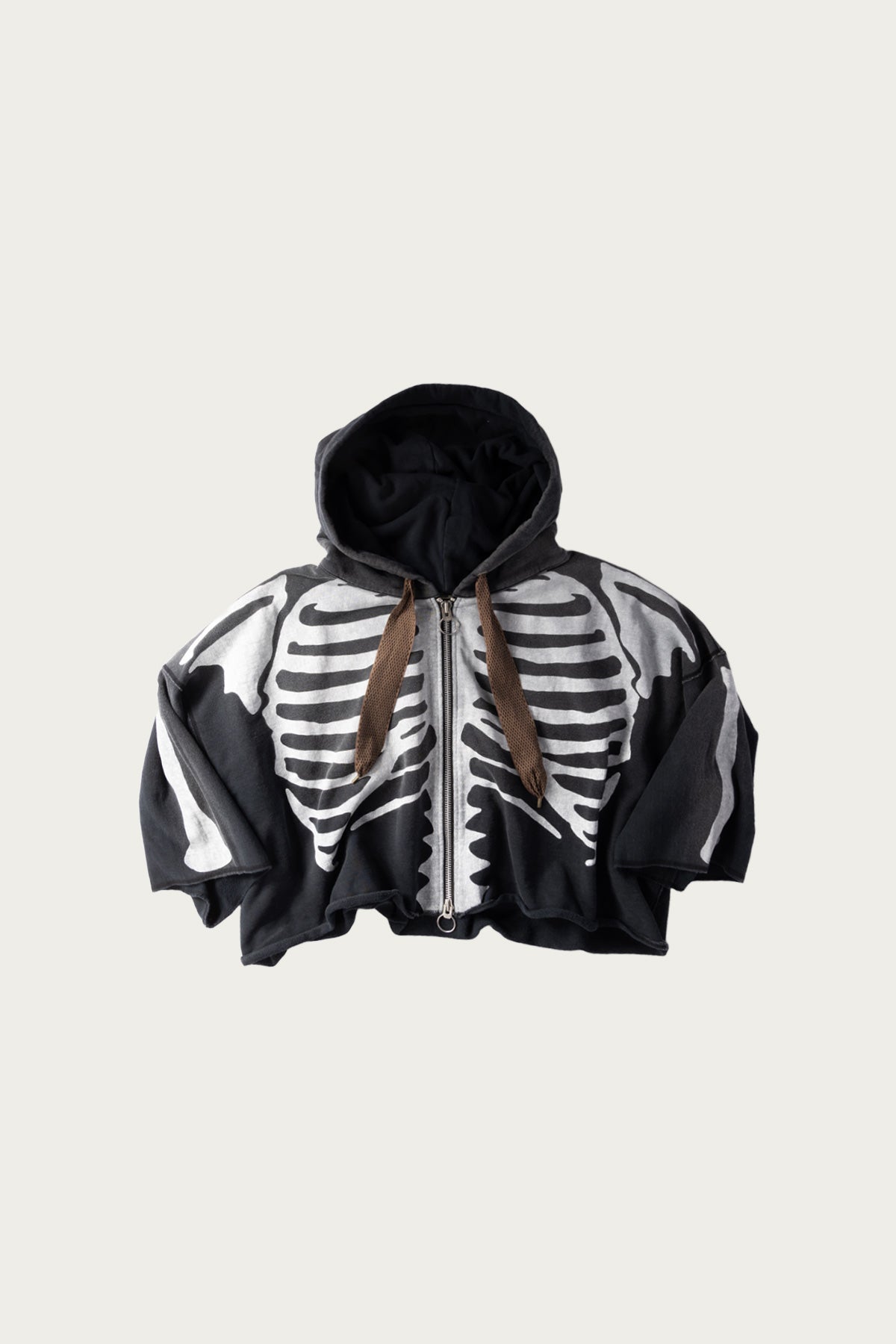 Kapital - SWT Knit DEVIL Hoodie Blouson (BONE) - Black - Canoe Club