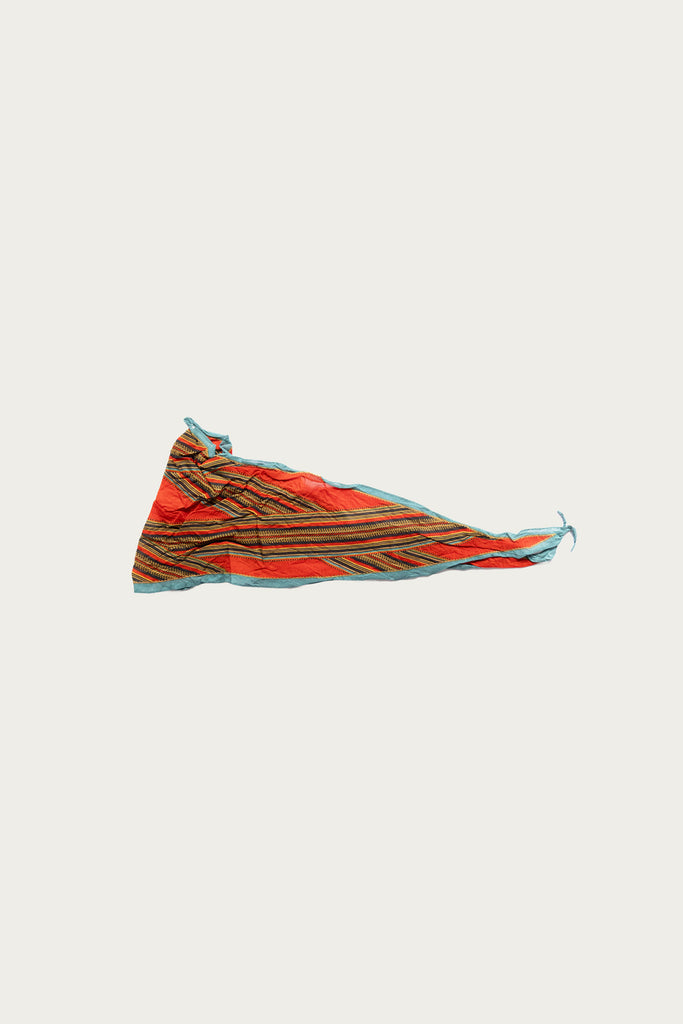 Kapital - WASHER Crinkle Silk Neckerchief (PECOS Stripe) - Red - Canoe Club