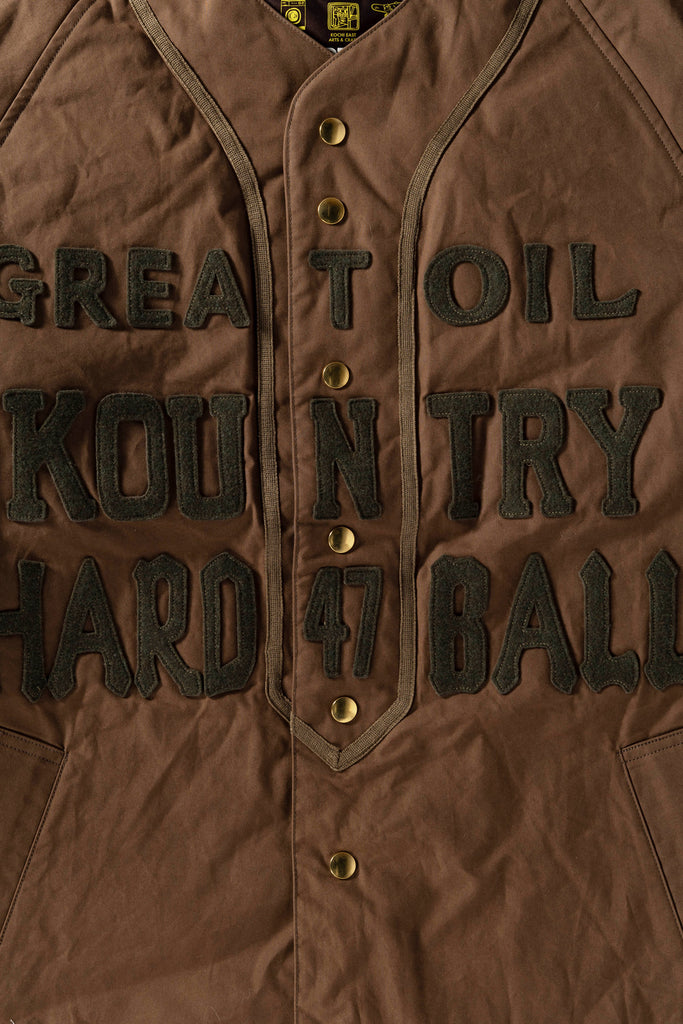 Kapital - Weather Cotton Oil Coating Baseball Blouson - Khaki - Canoe Club