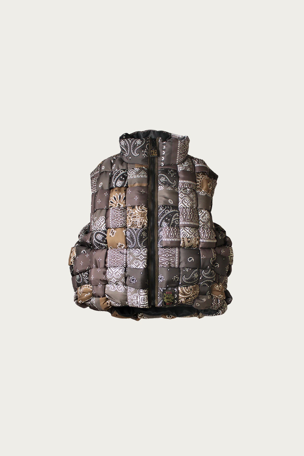Kapital - Bandanna Nylon KEEL Weaving Vest - Brown - Canoe Club