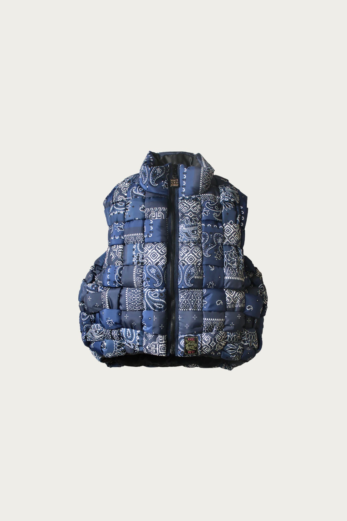 Kapital - Bandanna Nylon KEEL Weaving Vest - Dark Navy - Canoe Club