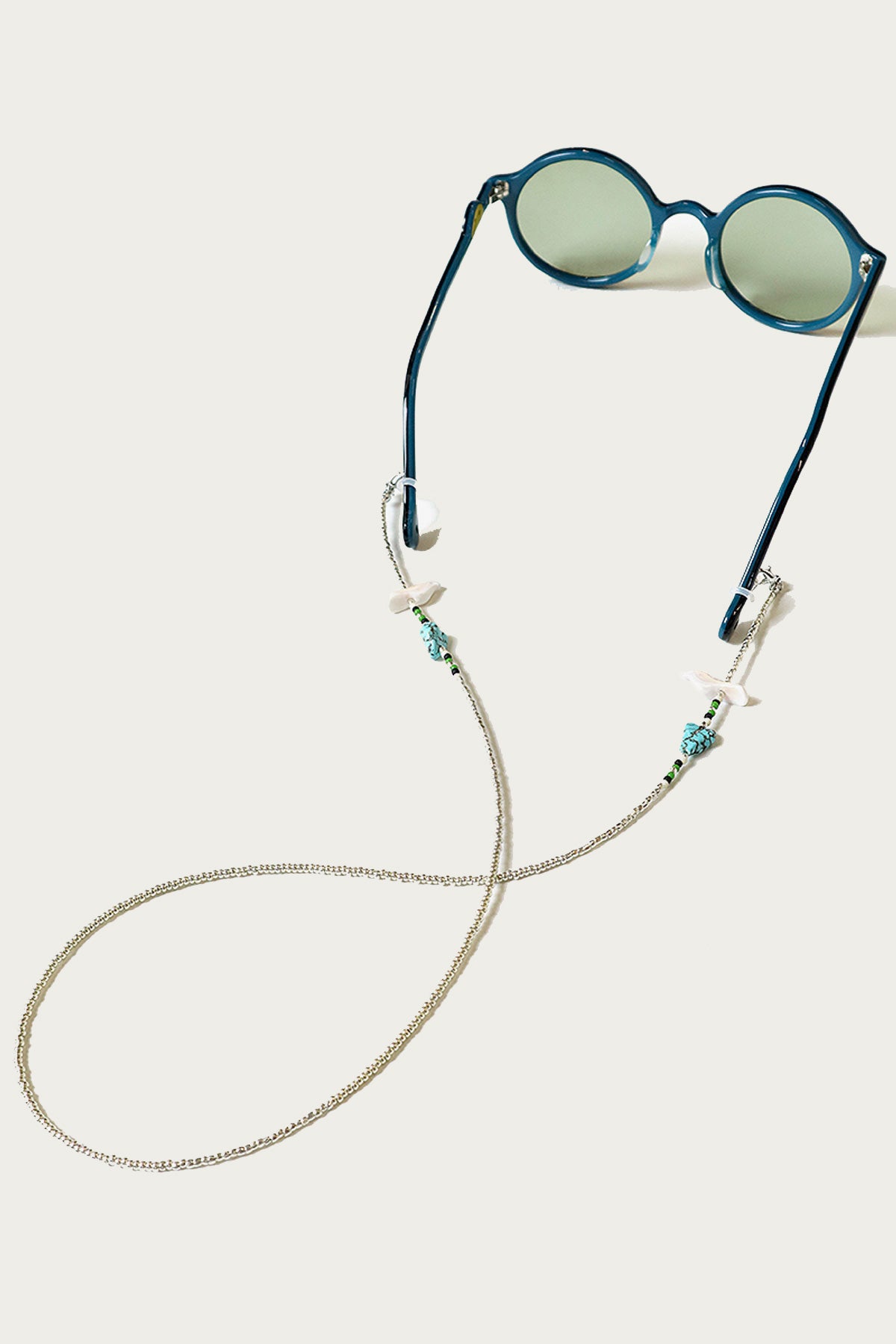 Kapital - Beads Eyeglass Holder Strap - Silver - Canoe Club