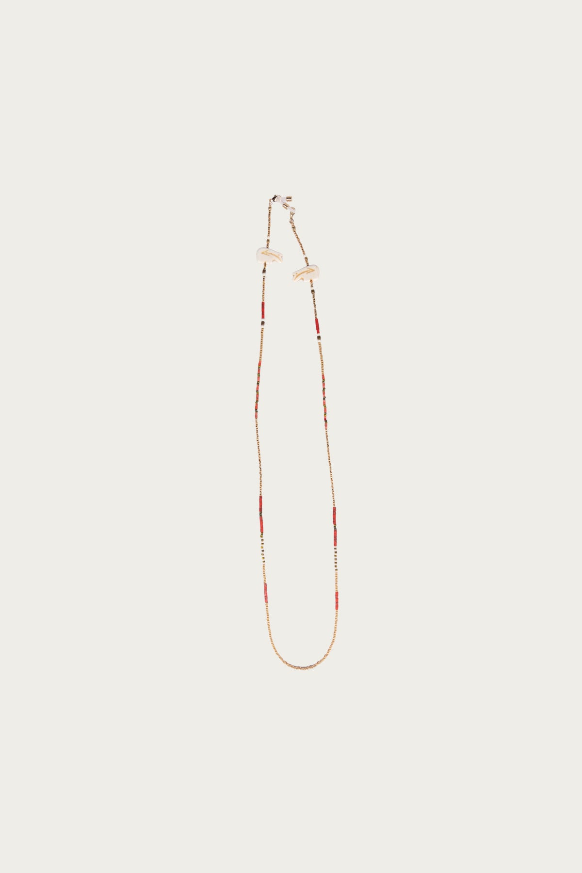 Kapital - Beads Glasses Chain (WHITE BEAR) - White - Canoe Club