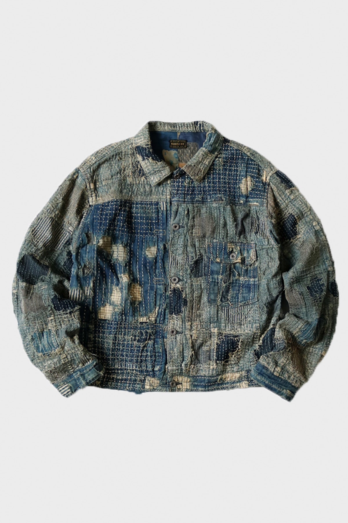 Kapital Boro Patchwork Jacket - Blue Outerwear, Clothing - WKAPL20008