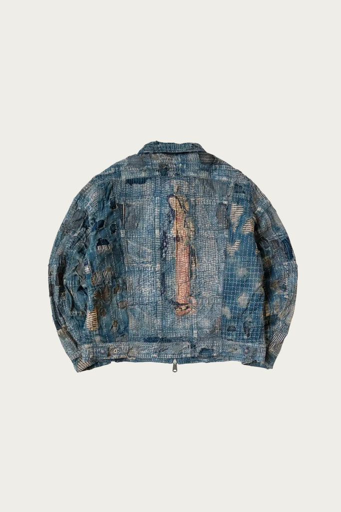 Kapital - BORO ZIP UP Blouson (VIRGIN MARY) - Indigo - Canoe Club