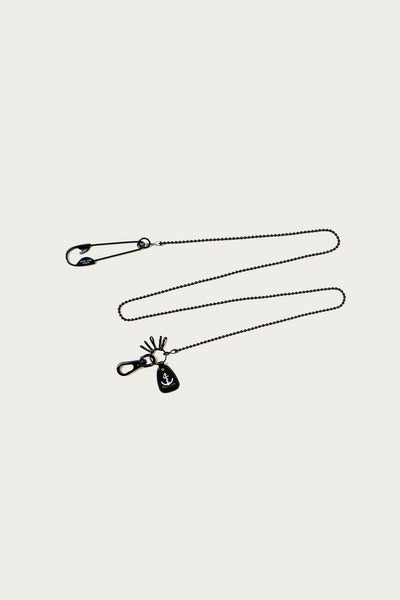 Kapital Lacquered Brass ANCHOR Snood Chain | Black | Canoe Club