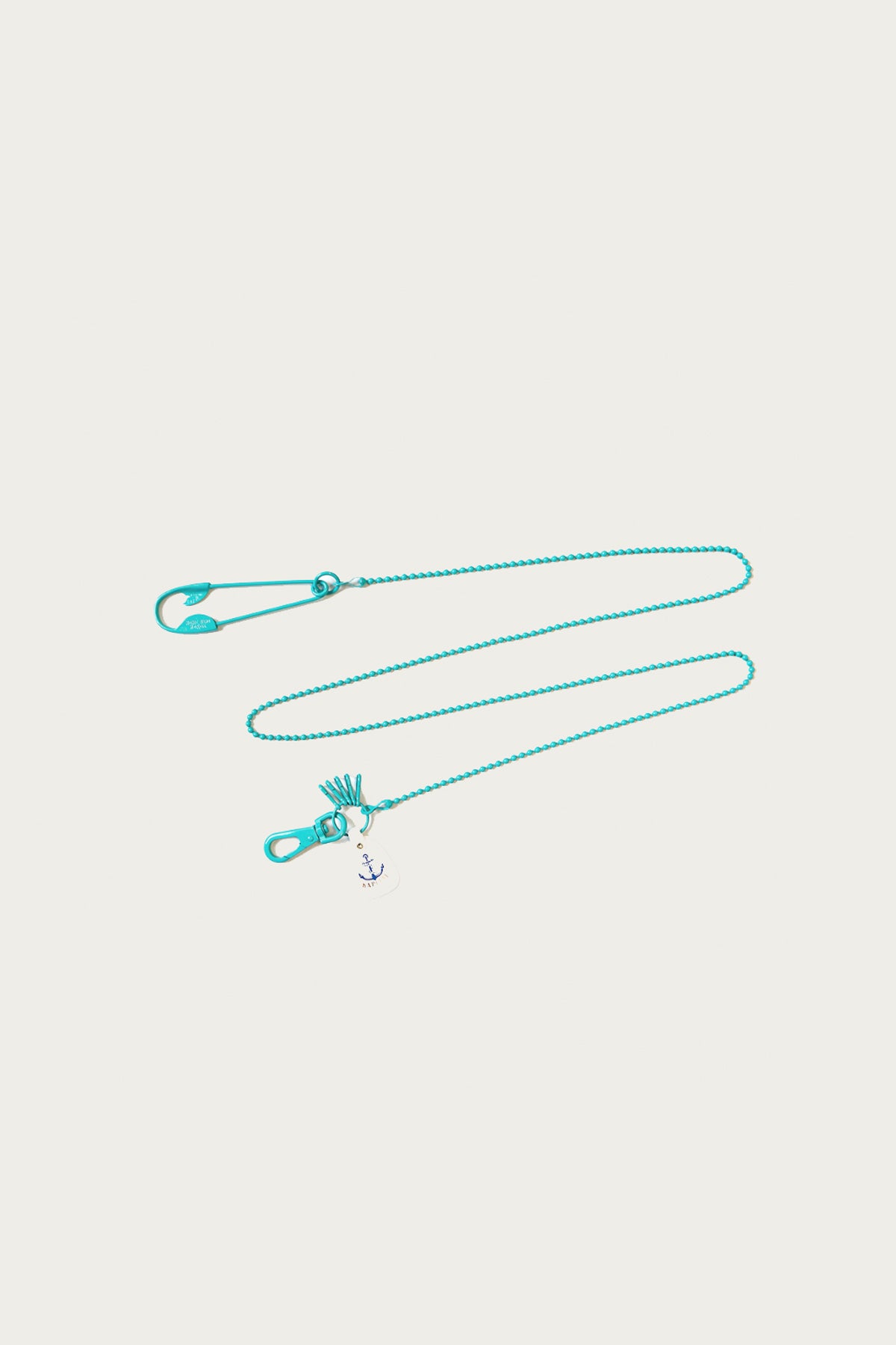 Kapital - Lacquered Brass ANCHOR Snood Chain - Turquoise - Canoe Club