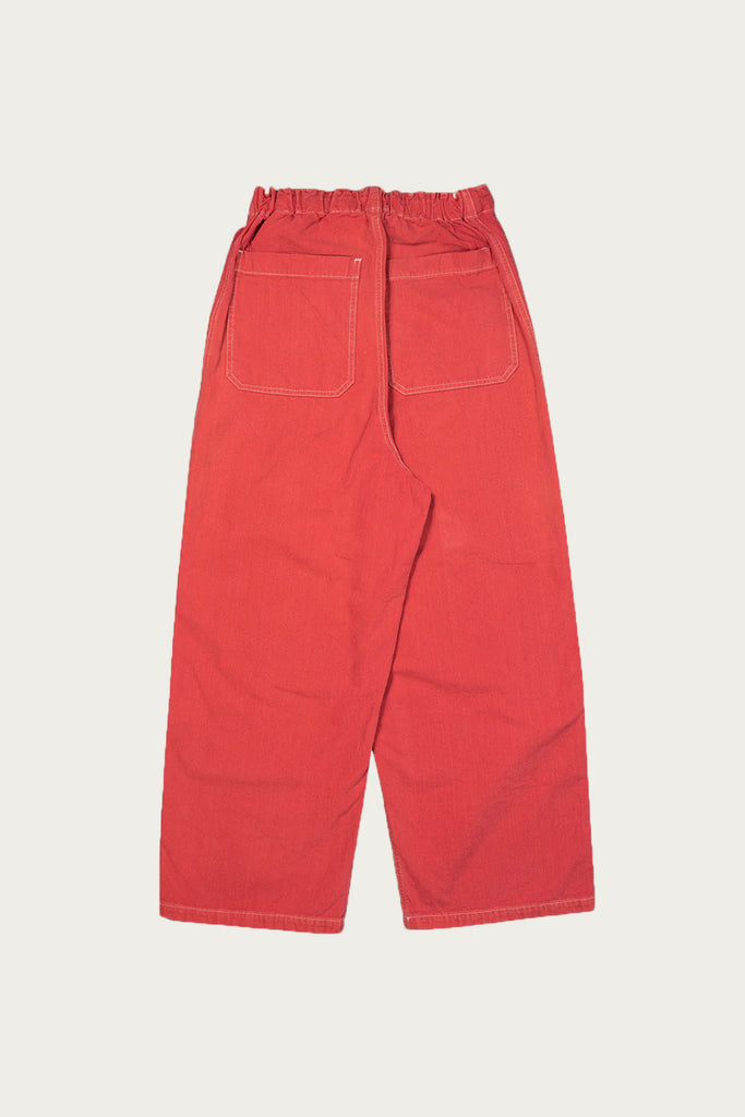 Kapital - CALIFORNIA RED Canvas W-Knee Easy Baggy Pants - Red - Canoe Club