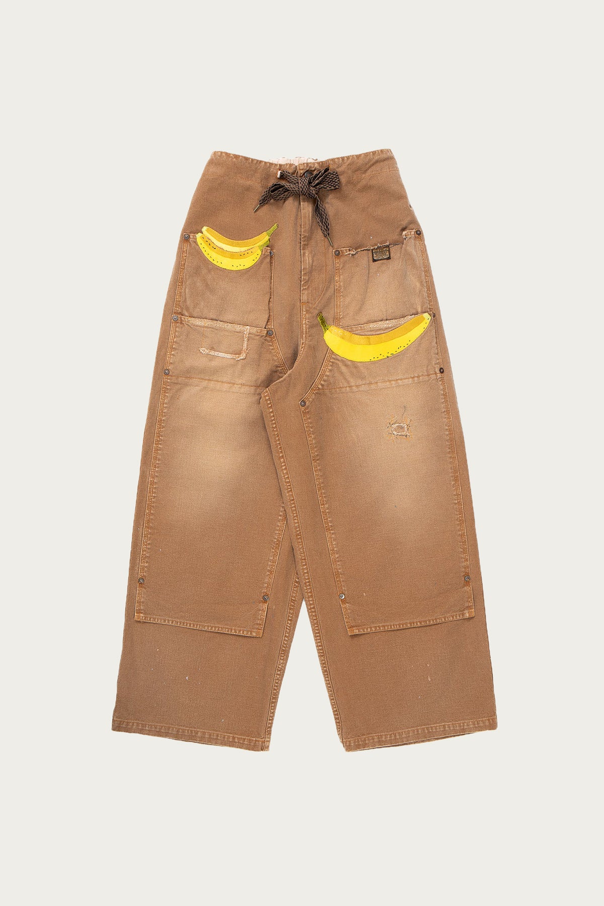 Kapital Canvas W-Knee EASY Baggy Pants (BANANA Patch Remake) | Gold | Canoe  Club