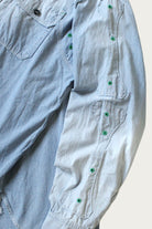 Kapital - Chambray 2TONES BONE Patch Ventilator Workshirt - Sax - Canoe Club