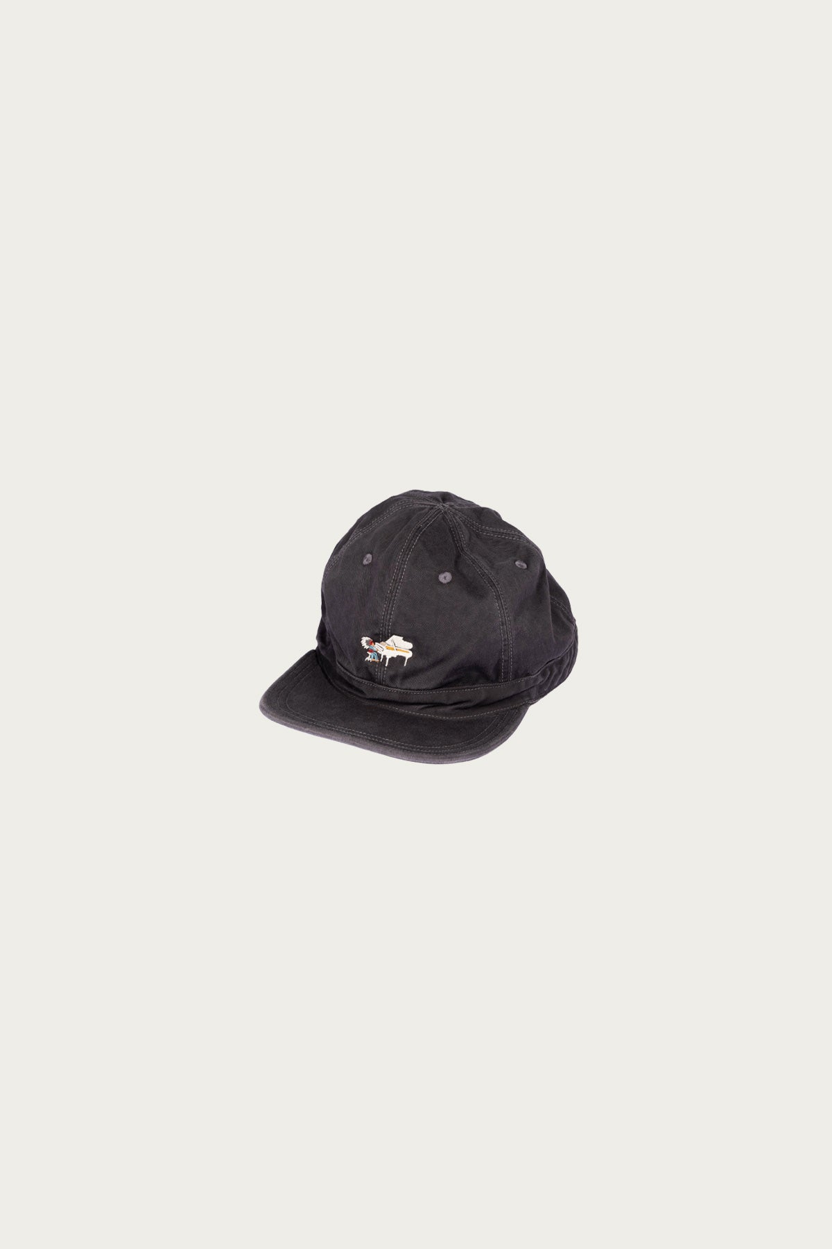 Kapital - Chino BRIMFIELD Cap (LIFE SCHERZO) - Black - Canoe Club