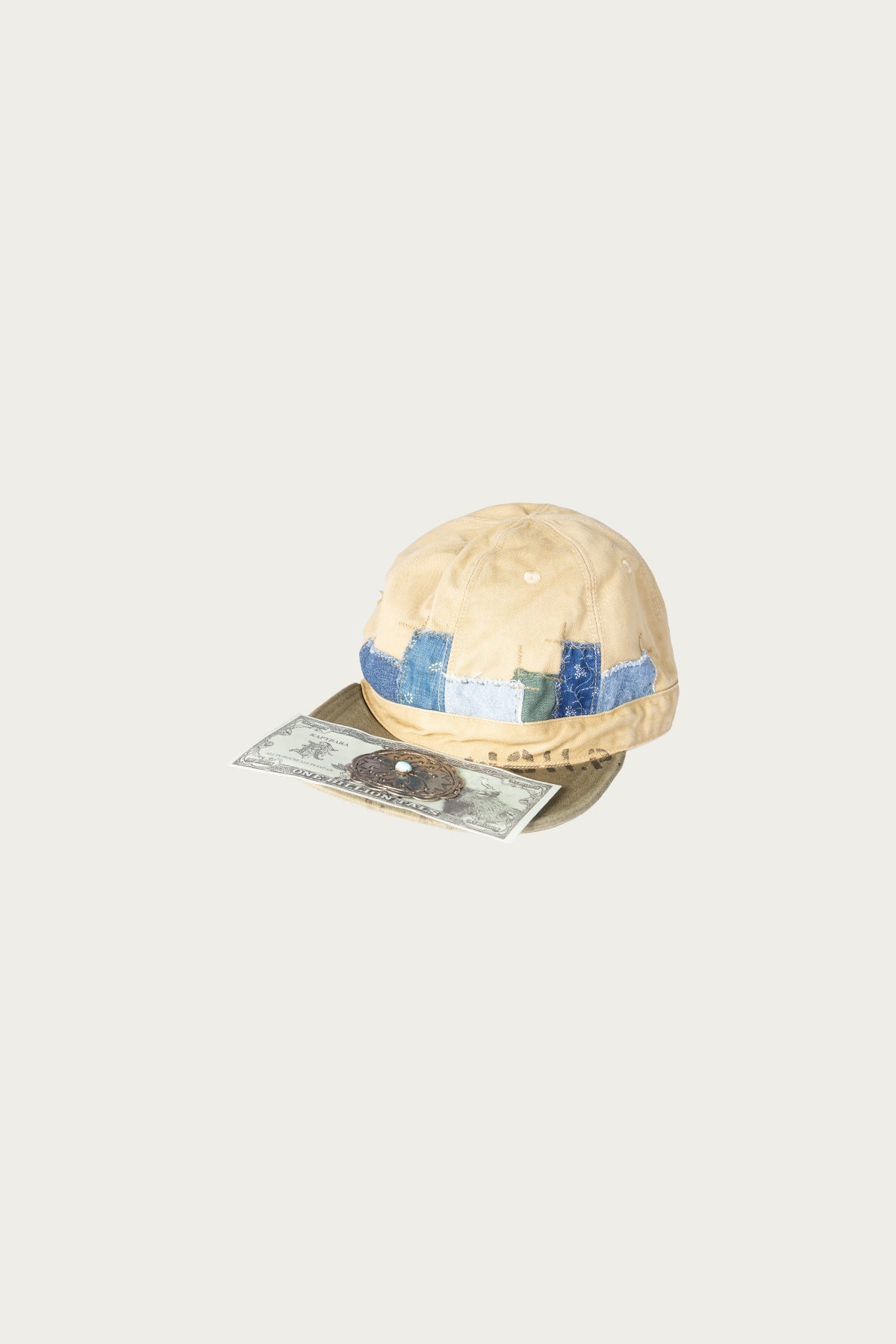 Kapital - Chino BRIMFIELD Cap (BLUE BRICK) - Blue/Beige - Canoe Club