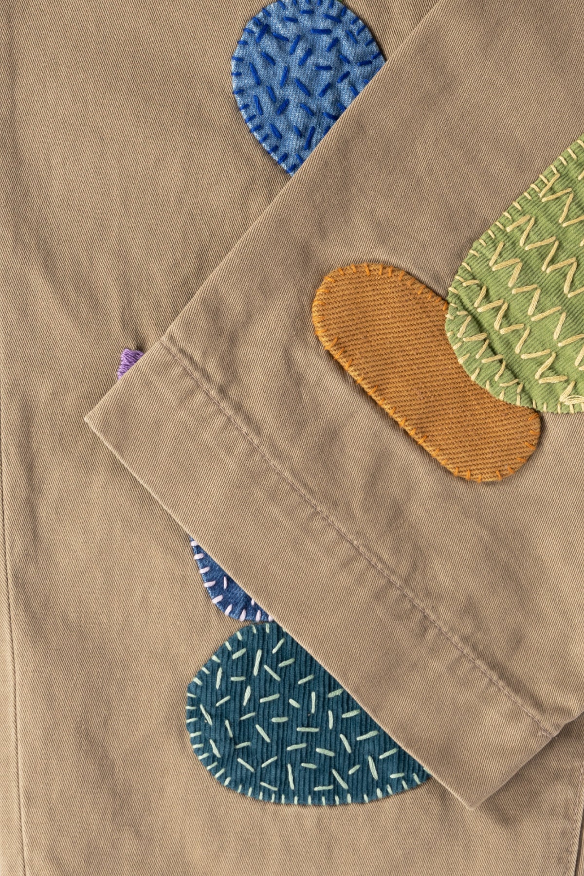 Kapital - Chino High Waisted NIME Pants (CACTUS Embroidery) - Beige - Canoe Club