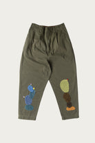 Kapital - Chino High Waisted NIME Pants (CACTUS Embroidery) - Khaki - Canoe Club