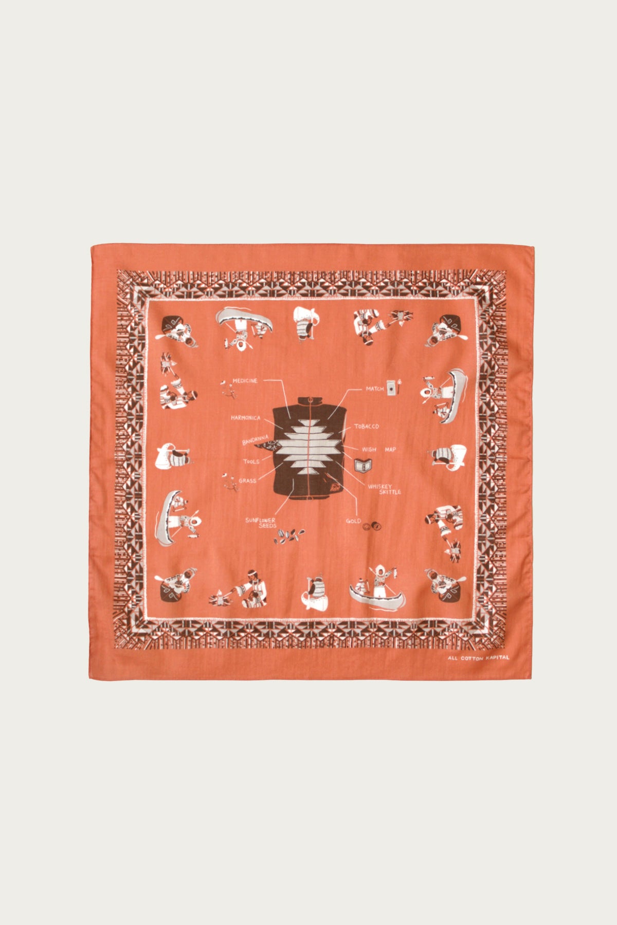 Kapital - Color Bandanna (ZEPHER Vest Life) - Orange - Canoe Club