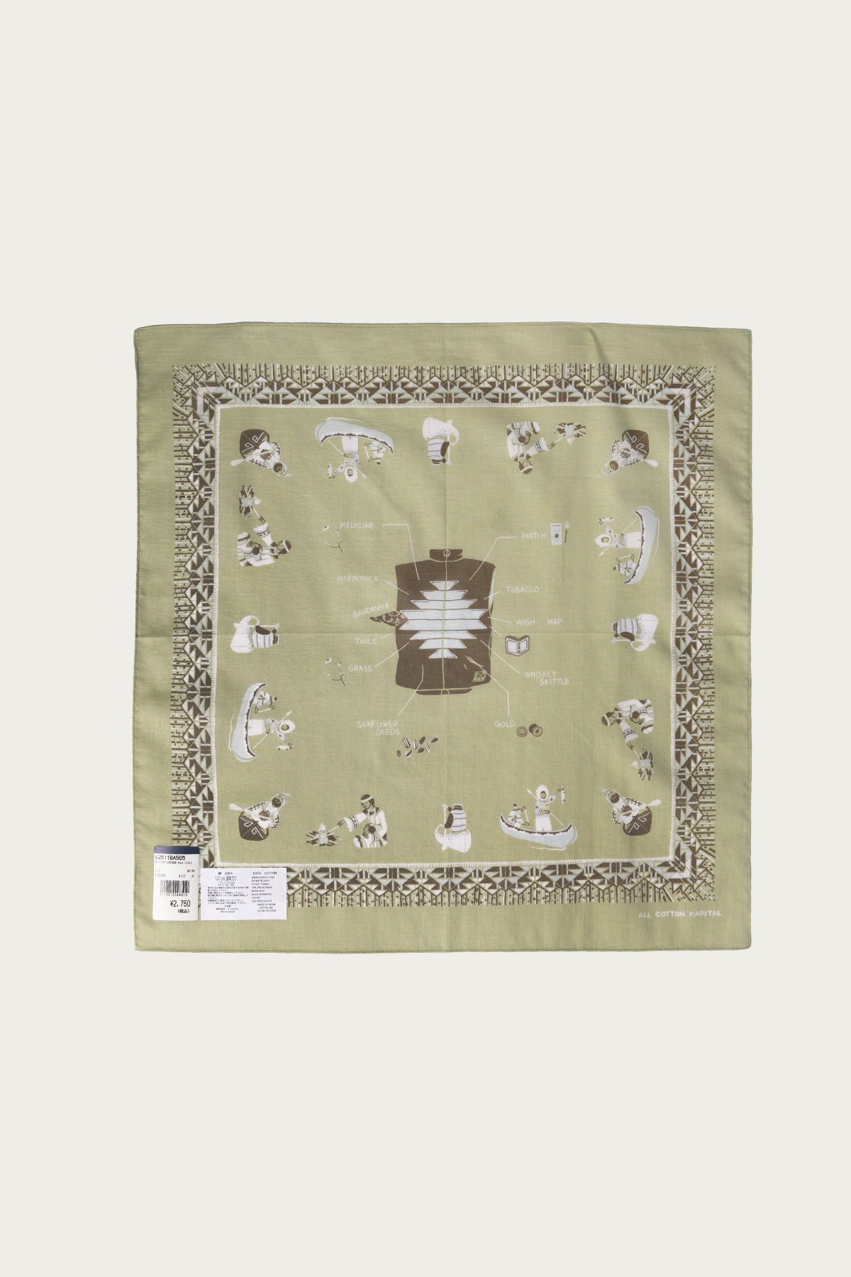 Kapital - Color Bandanna (ZEPHER Vest Life) - Mint - Canoe Club