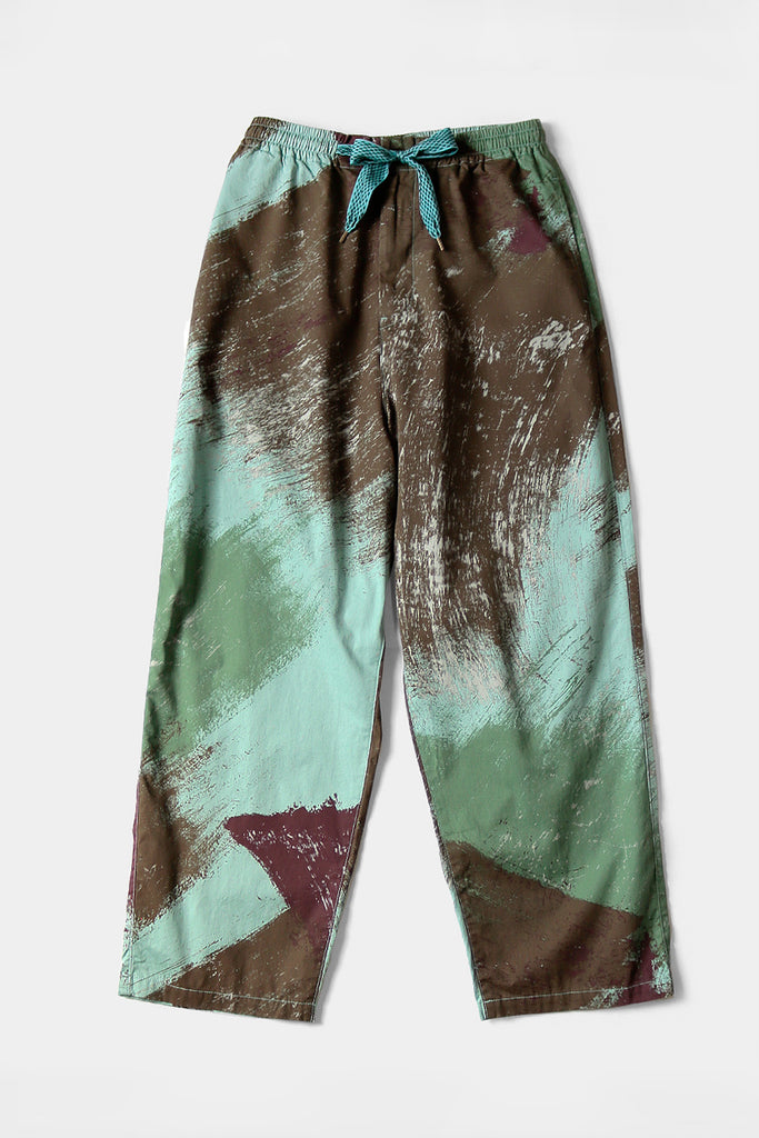 Kapital - Combed Burberry BRUSH-CAMO EASY Pants - Turquoise - Canoe Club