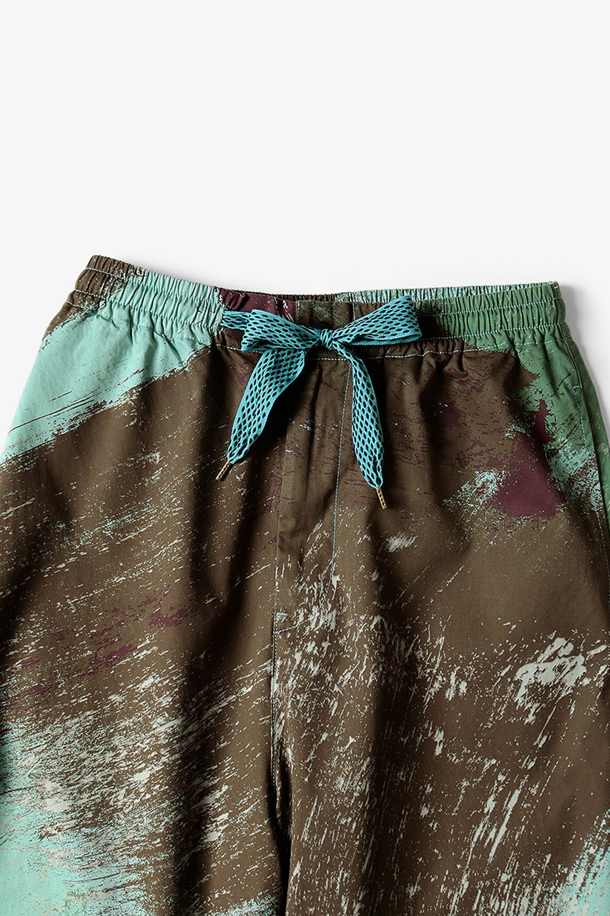 Kapital Combed Burberry BRUSH-CAMO EASY Pants | Turquoise | Canoe Club