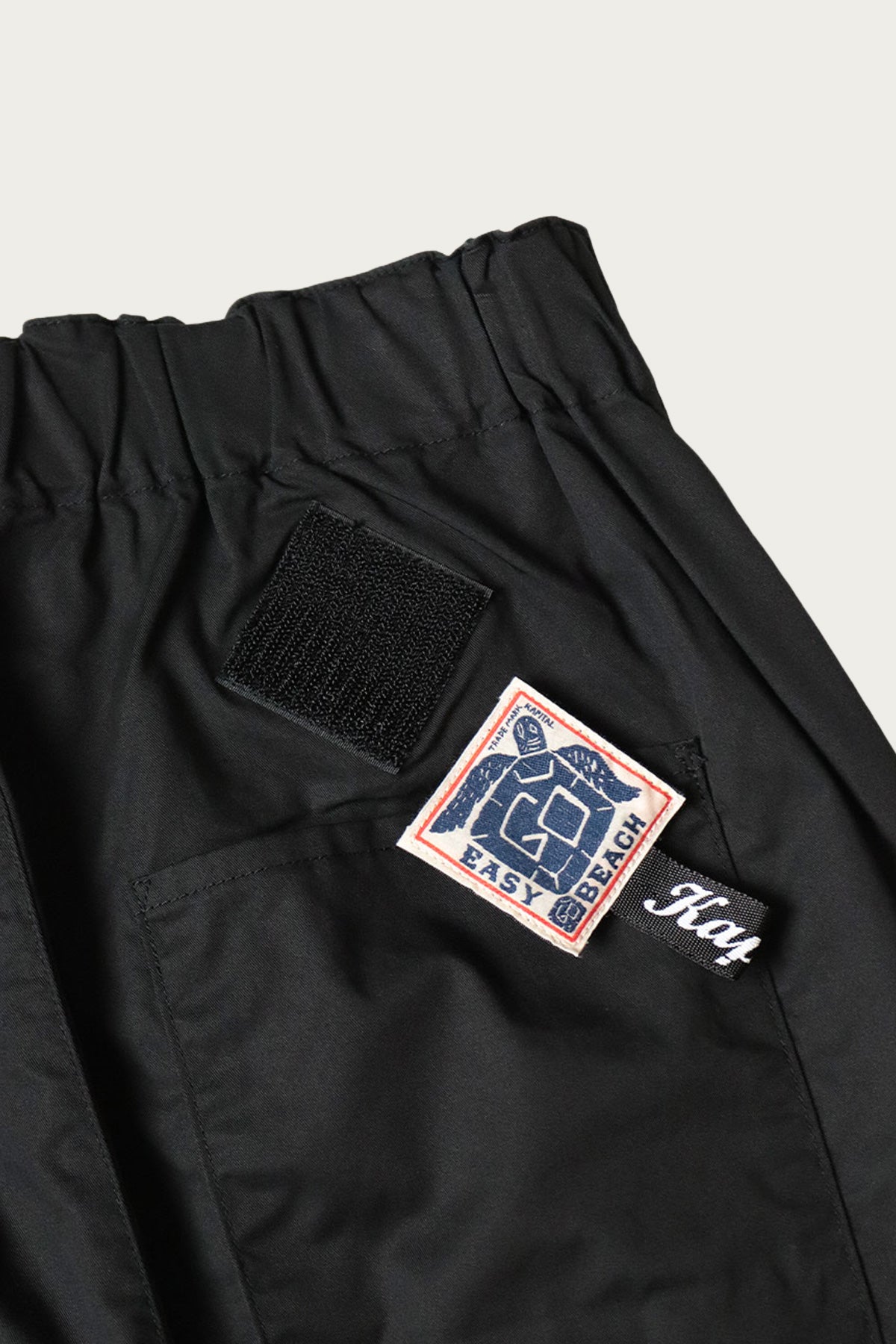 Kapital - Combed Burberry Cotton EASY-BEACH-GO Pants - Black - Canoe Club