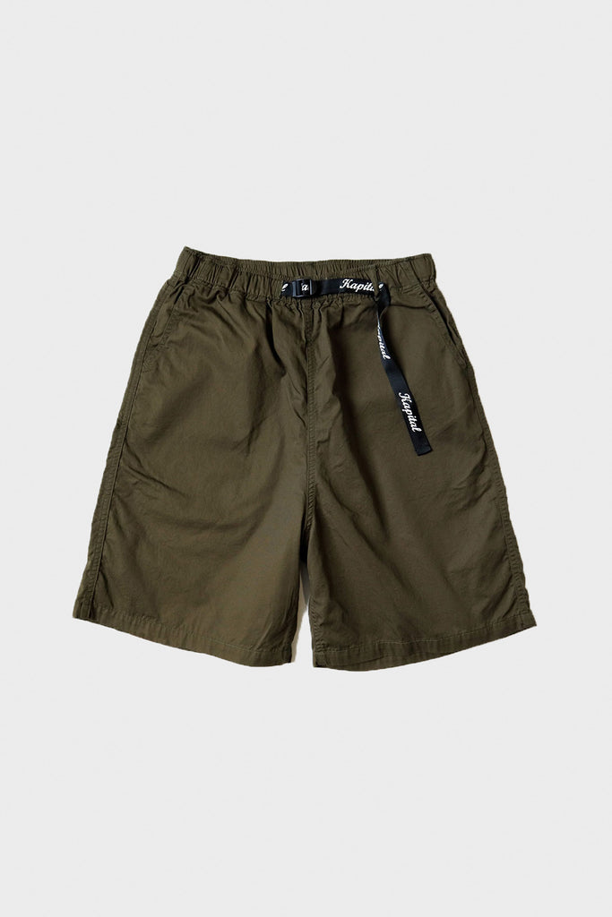 Kapital - Combed Burberry EASY Short (RAINBOWY) - Khaki/Yellow - Canoe Club